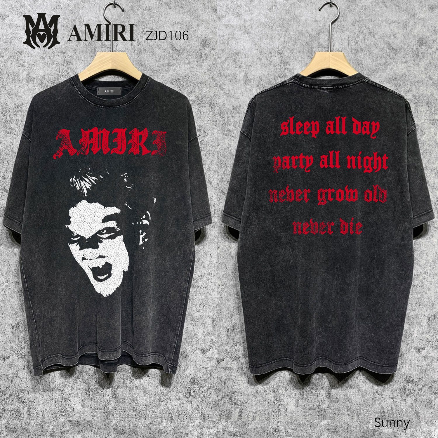 Amiri款式短袖上衣(SY)