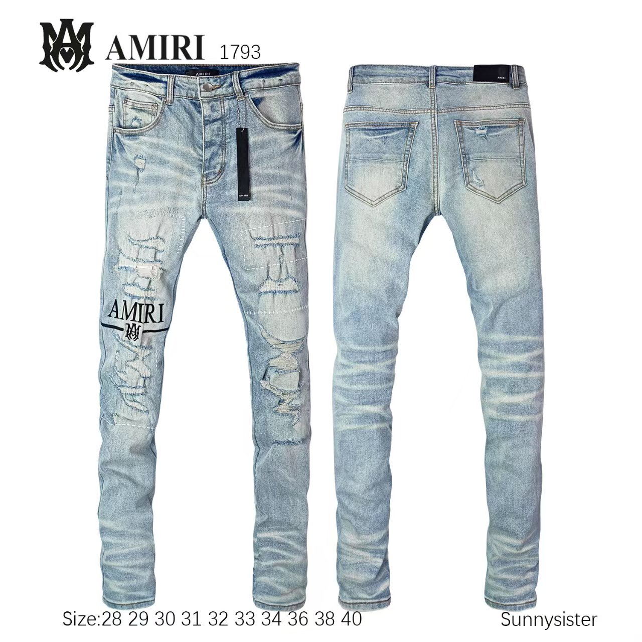 Amiri(高品質)牛仔長褲(SY)