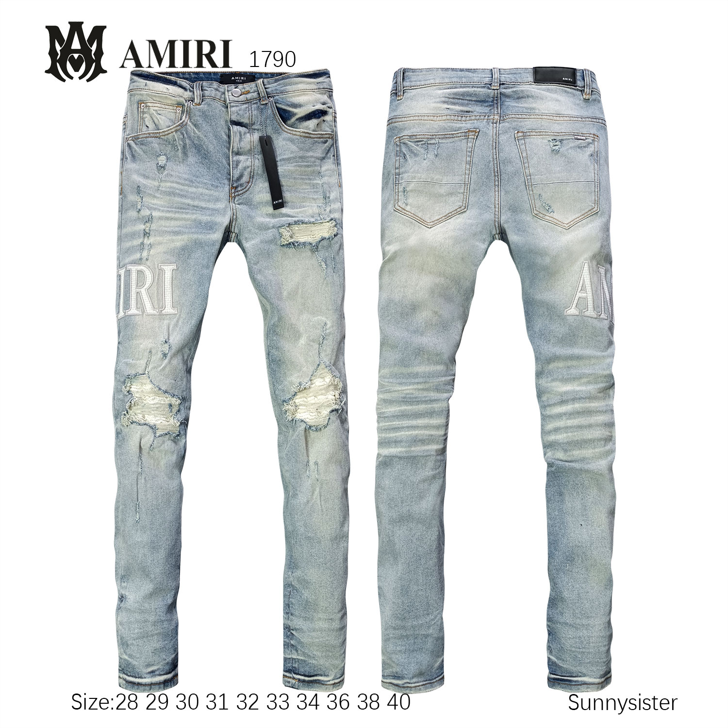 Amiri(高品質)牛仔長褲(SY)