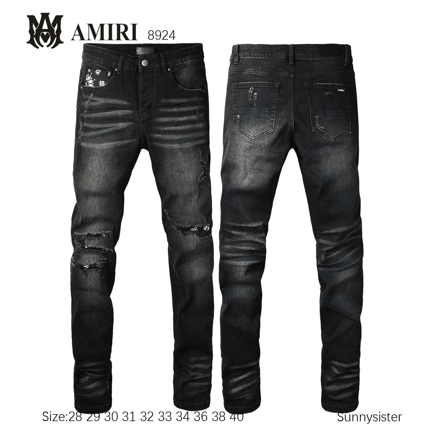 Amiri(高品質)牛仔長褲(SY)
