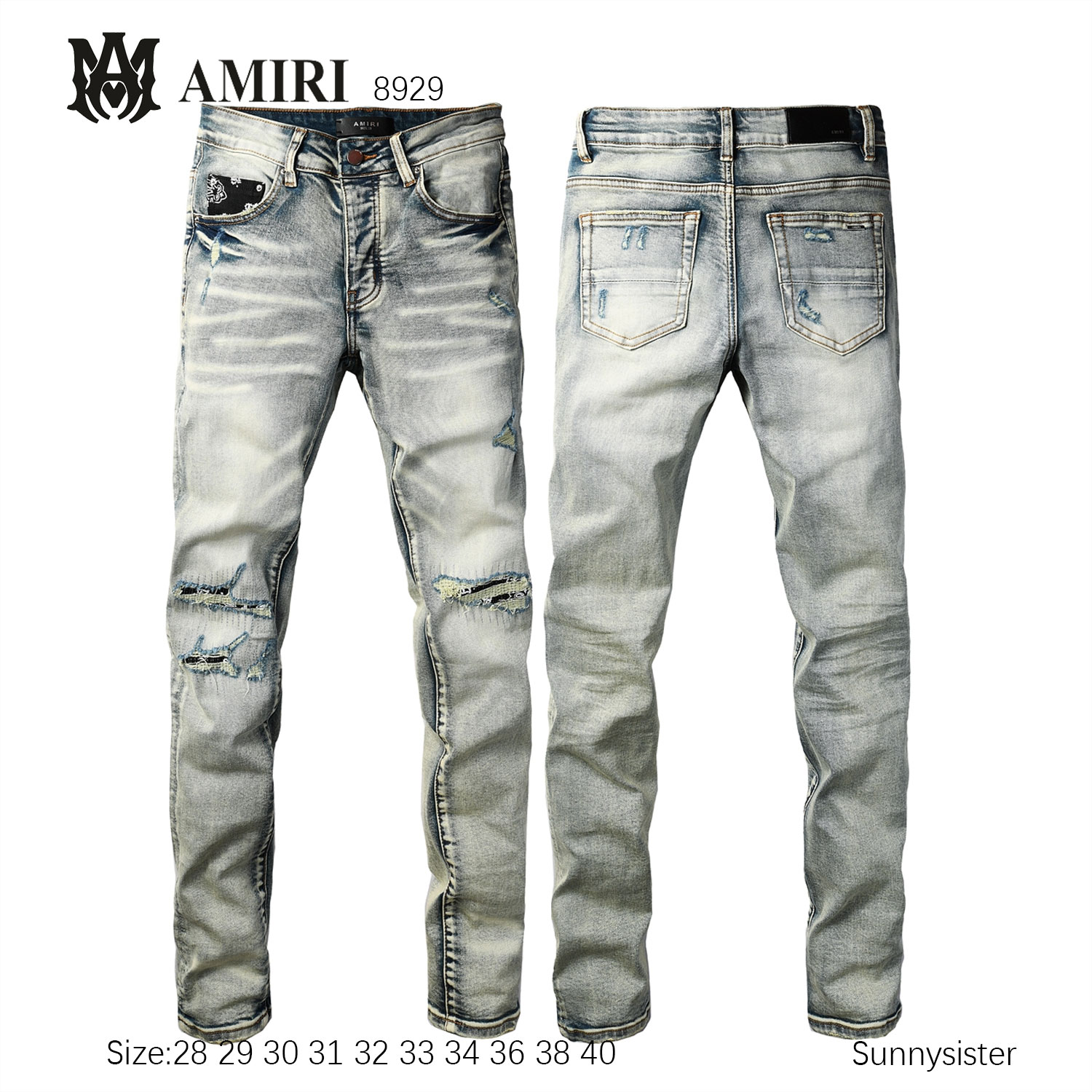 Amiri(高品質)牛仔長褲(SY)