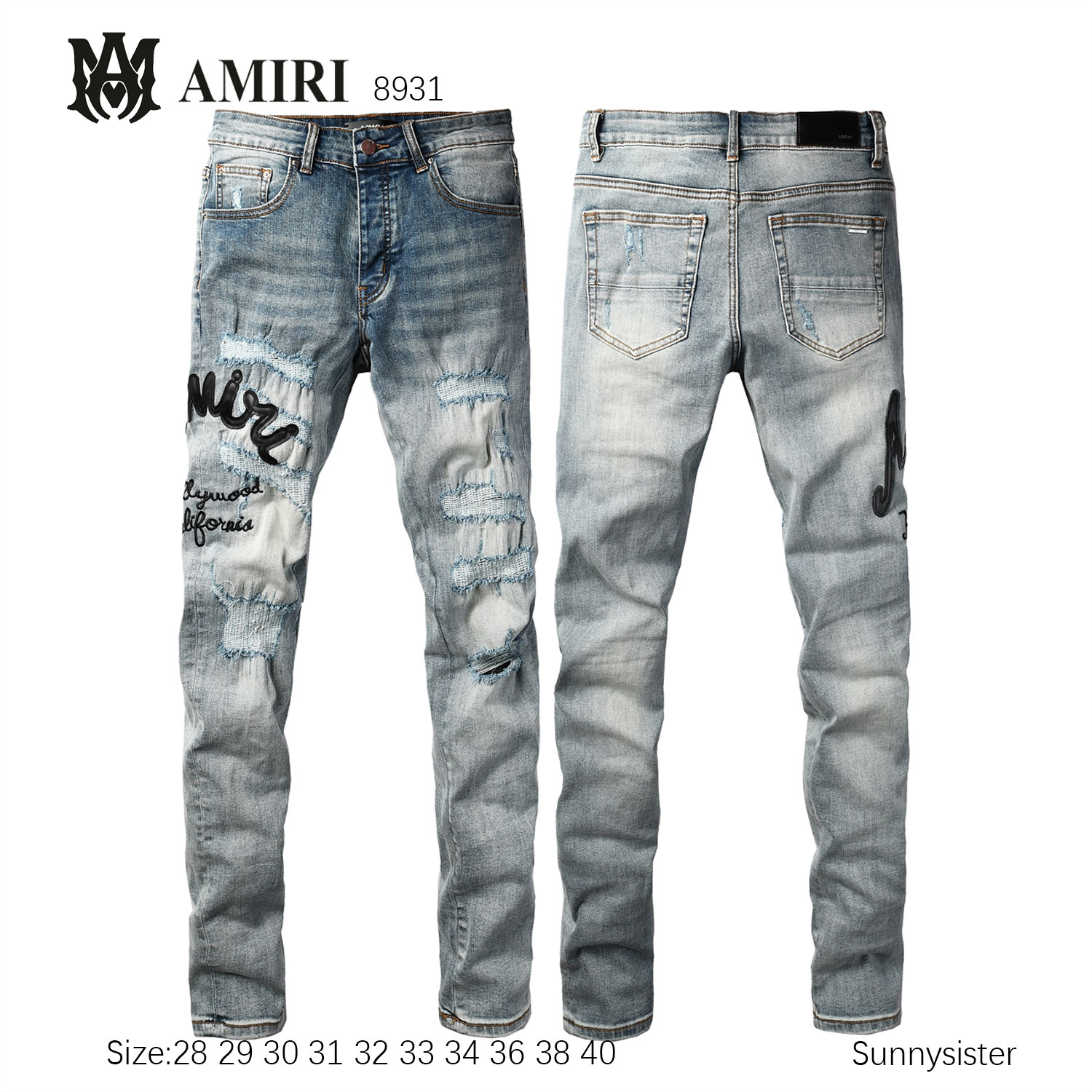 Amiri(高品質)牛仔長褲(SY)