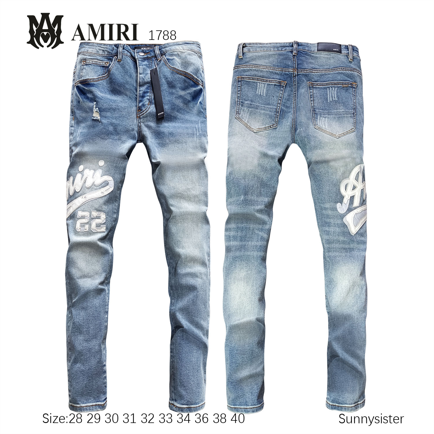 Amiri(高品質)牛仔長褲(SY)